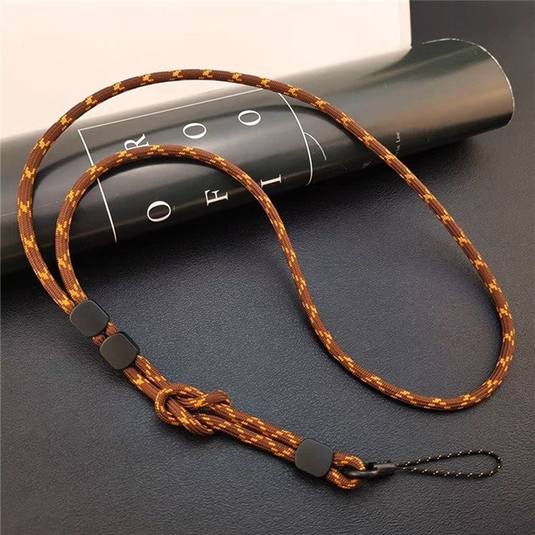 JLC-810 Universal Phone Lanyard Polyester Neck Strap Detachable Wristlet Strap Dual Use - Dark Brown