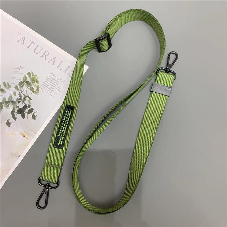 Crossbody Phone Lanyard Adjustable Nylon Neck Strap with Tether Tab, Total Length: 160cm - Army Green