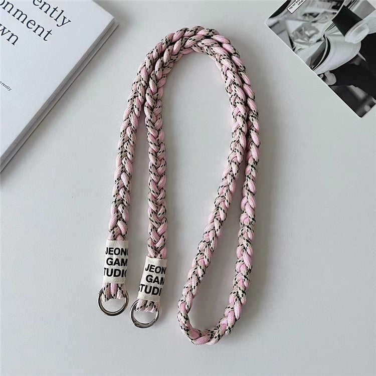 Phone Lanyard 120cm Universal Phone Strap Crossbody with Tether Tab - Colorful Pink