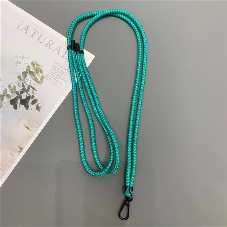 Crossbody Cell Phone Lanyard 6mm Thick Nylon Adjustable Strap with Tether Tab, Total Length: 150cm - Dark Green