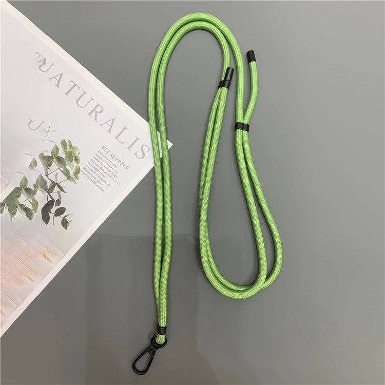 Crossbody Cell Phone Lanyard 6mm Thick Nylon Adjustable Strap with Tether Tab, Total Length: 150cm - Green