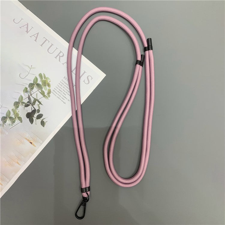 Crossbody Cell Phone Lanyard 6mm Thick Nylon Adjustable Strap with Tether Tab, Total Length: 150cm - Deep Pink