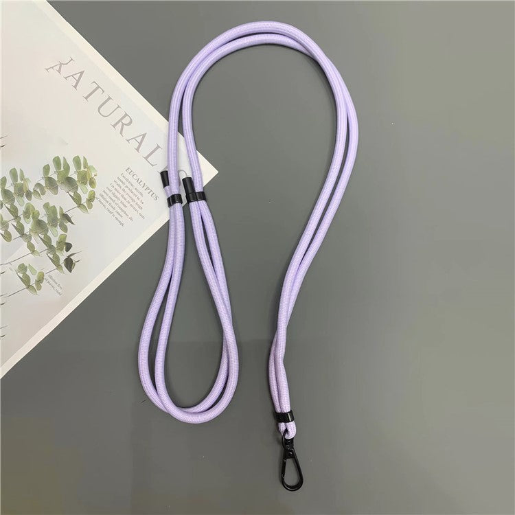 Crossbody Cell Phone Lanyard 6mm Thick Nylon Adjustable Strap with Tether Tab, Total Length: 150cm - Light Purple