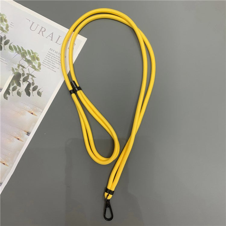 Crossbody Cell Phone Lanyard 6mm Thick Nylon Adjustable Strap with Tether Tab, Total Length: 150cm - Yellow