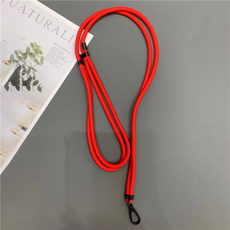 Crossbody Cell Phone Lanyard 6mm Thick Nylon Adjustable Strap with Tether Tab, Total Length: 150cm - Red