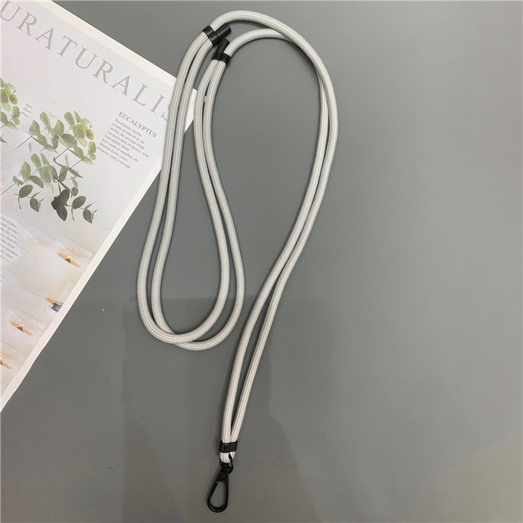 Crossbody Cell Phone Lanyard 6mm Thick Nylon Adjustable Strap with Tether Tab, Total Length: 150cm - Grey