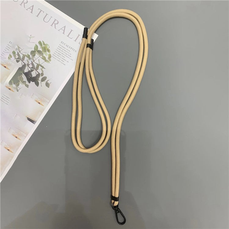 Crossbody Cell Phone Lanyard 6mm Thick Nylon Adjustable Strap with Tether Tab, Total Length: 150cm - Khaki