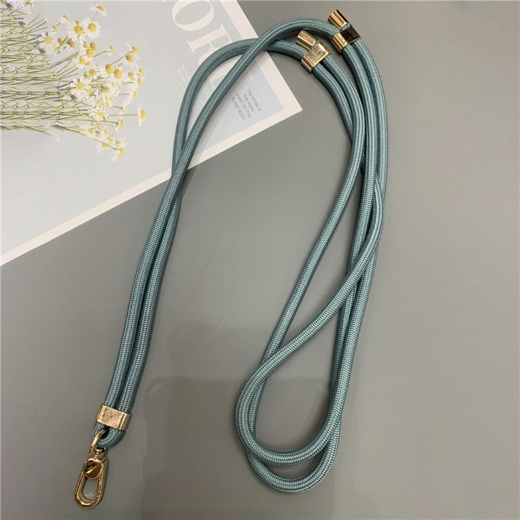 6mm Thick Rope Phone Lanyard Quick-Release Nylon Adjustable Strap with Tether Tab, Total Length: 150cm - Dark Cyan