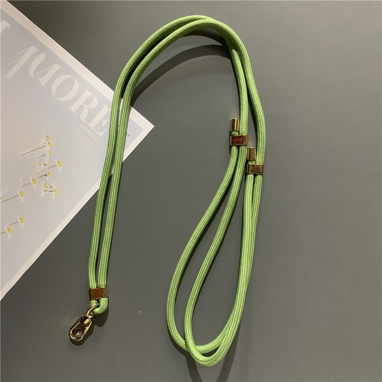 6mm Thick Rope Phone Lanyard Quick-Release Nylon Adjustable Strap with Tether Tab, Total Length: 150cm - Green