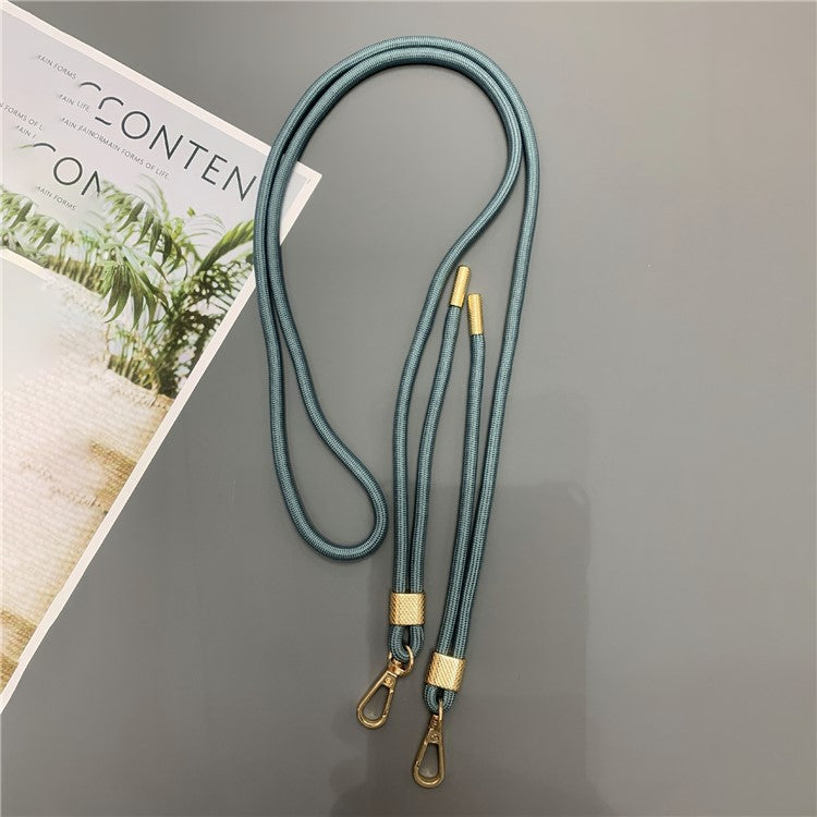 6mm Thick Nylon Phone Lanyard Dual-Side Adjustable Crossbody Strap with Tether Tab, Total Length: 150cm - Dark Cyan