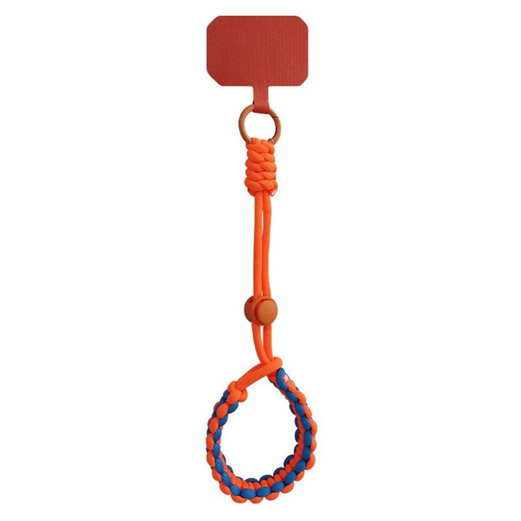 Phone Wrist Strap Adjustable Nylon Wrist Rope with Tether Tab, Toatl Length: 240mm - Orange+Blue