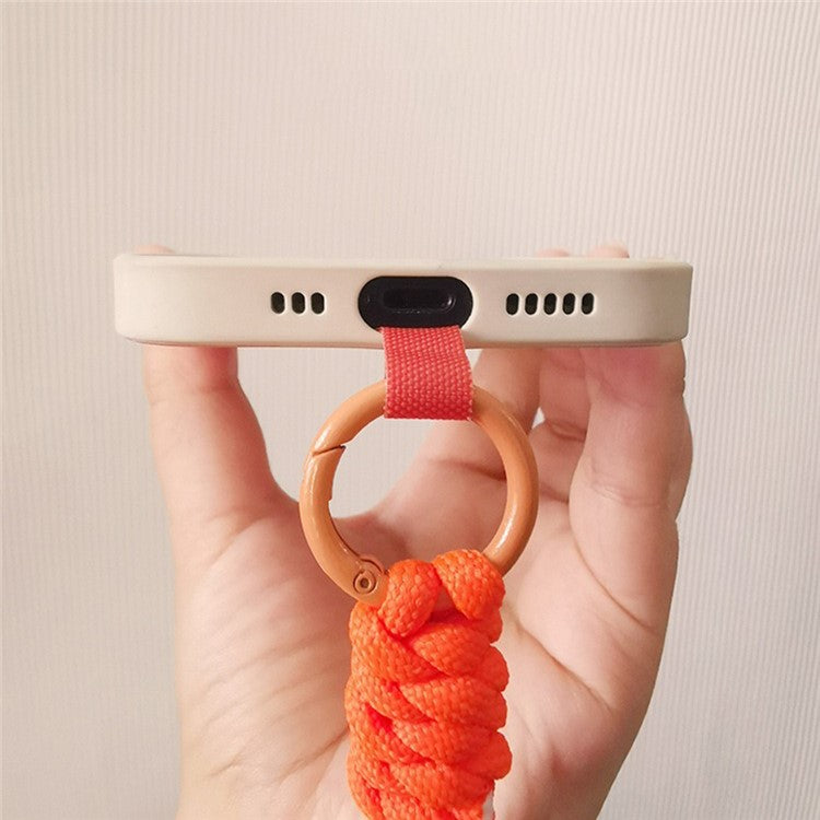 Phone Wrist Strap Adjustable Nylon Wrist Rope with Tether Tab, Toatl Length: 240mm - Orange+Blue