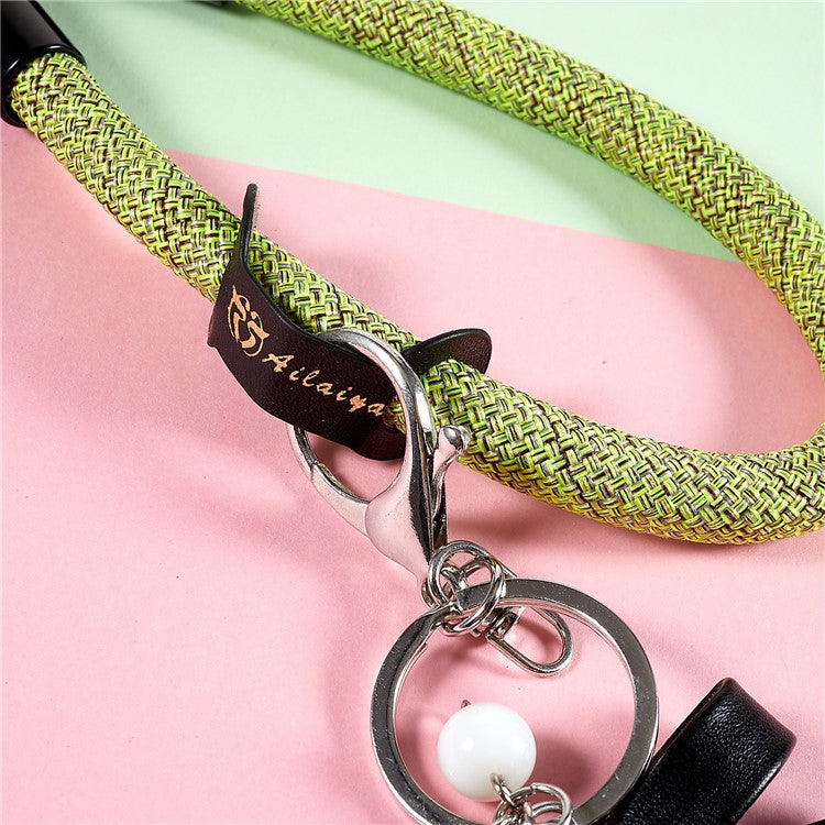 30cm Thickened Phone Hand Wrist Strap USB Flash Drives Keychains DSLR Camera Lanyard Holder - Fluorescent Green