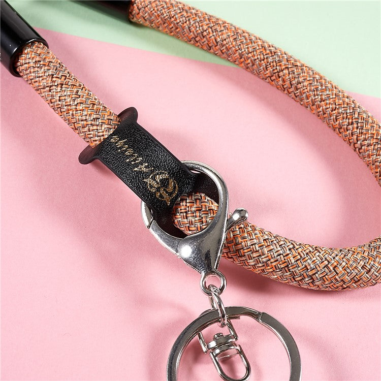 30cm Thickened Phone Hand Wrist Strap USB Flash Drives Keychains DSLR Camera Lanyard Holder - Orange