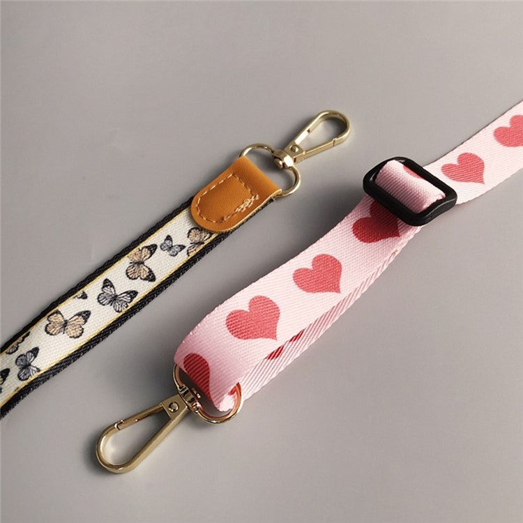 Crossbody Cell Phone Strap Universal Adjustable Phone Lanyard with Tether Tab, Folded Length: 61cm - Red Heart