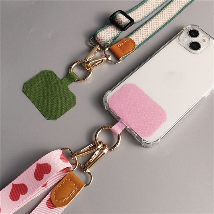 Crossbody Cell Phone Strap Universal Adjustable Phone Lanyard with Tether Tab, Folded Length: 61cm - Red Heart