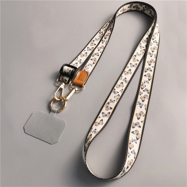 Crossbody Cell Phone Strap Universal Adjustable Phone Lanyard with Tether Tab, Folded Length: 61cm - Butterfly