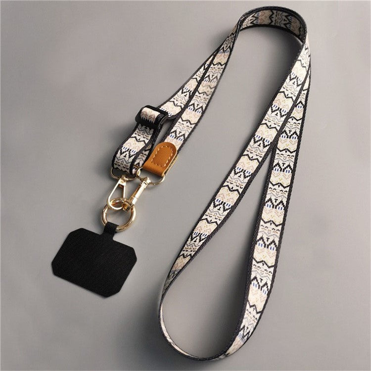 Crossbody Cell Phone Strap Universal Adjustable Phone Lanyard with Tether Tab, Folded Length: 61cm - Stripe Pattern