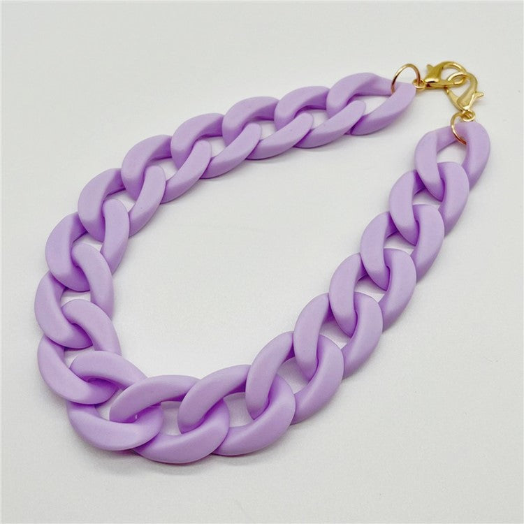 Phone Wrist Lanyard Matte Acrylic Chain 60cm Phone Wrist Strap - Matte Light Purple