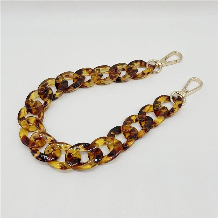 Phone Wrist Strap Phone Charms Acrylic Replacement Chain with Buckle, Total Length: 37cm - Amber Coffee