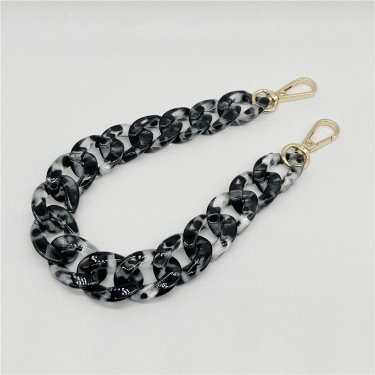 Phone Wrist Strap Phone Charms Acrylic Replacement Chain with Buckle, Total Length: 37cm - Leopard Print Balck