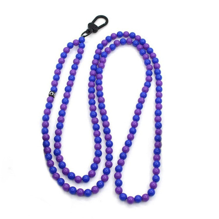 Phone Crossbody Strap Acrylic Beaded Cell Phone Lanyard with Tether Tab, Total Length: 122cm - Purple