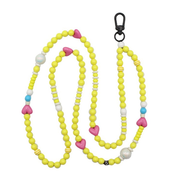 Phone Crossbody Strap Acrylic Beaded Cell Phone Lanyard with Tether Tab, Total Length: 122cm - Summer Love