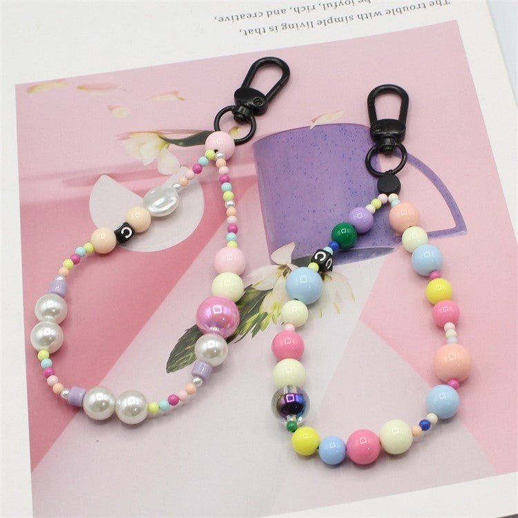 Phone Charms Strap Acrylic Beaded Wrist Strap for Phone Case with Tether Tab, Total Length: 30cm - Dreamy Bubble