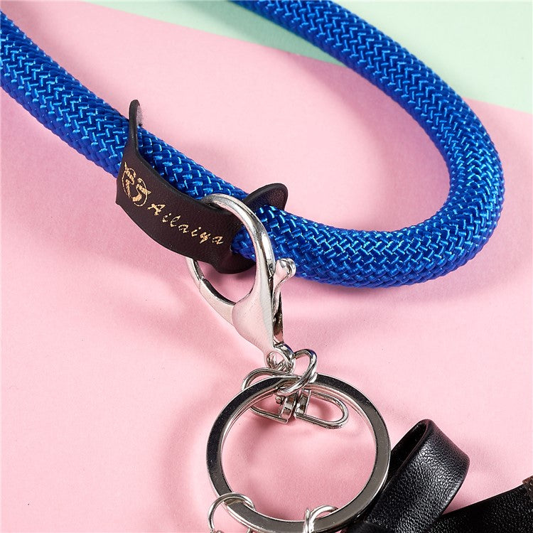 30cm Thickened Wrist Strap for Phone Camera Keychain ID Badge Holder Hand Lanyard - Blue