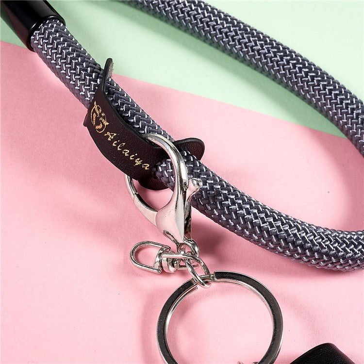 30cm Thickened Wrist Strap for Phone Camera Keychain ID Badge Holder Hand Lanyard - Grey