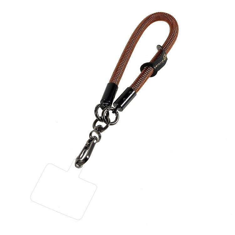 30cm Thickened Wrist Strap for Phone Camera Keychain ID Badge Holder Hand Lanyard - Brown