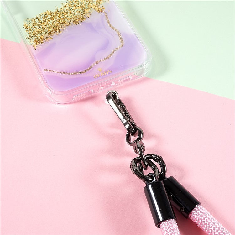 30cm Thickened Wrist Strap for Phone Camera Keychain ID Badge Holder Hand Lanyard - Rose Gold