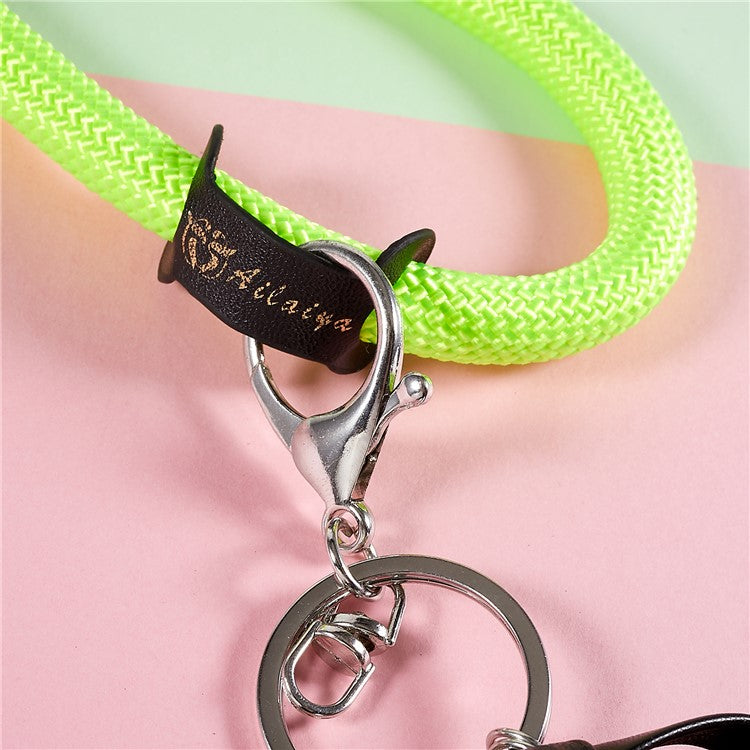 30cm Thickened Wrist Strap for Phone Camera Keychain ID Badge Holder Hand Lanyard - Fluorescent Green