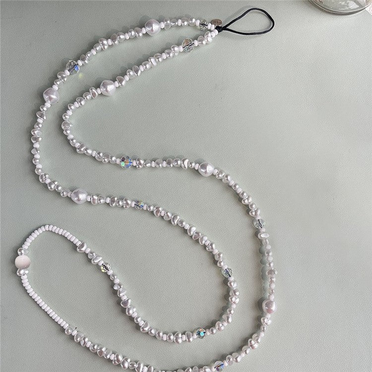 Phone Chain Crossbody Pearl Beaded Strap 120cm+5cm Anti-Theft Shoulder Lanyard