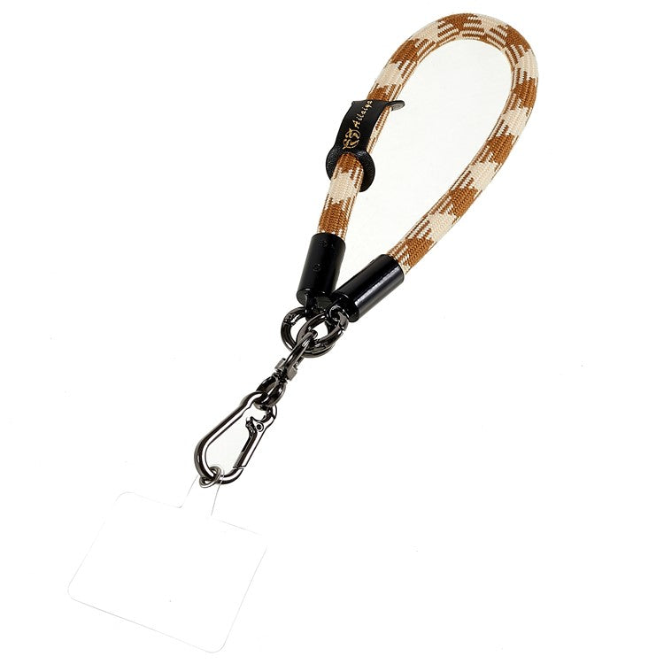 30cm Thickened Universal Wrist Strap for Phone Camera USB Flash Drive Dual Color Hand String Holder Lanyard - Brown