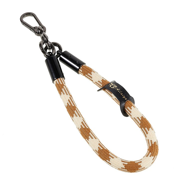 30cm Thickened Universal Wrist Strap for Phone Camera USB Flash Drive Dual Color Hand String Holder Lanyard - Brown