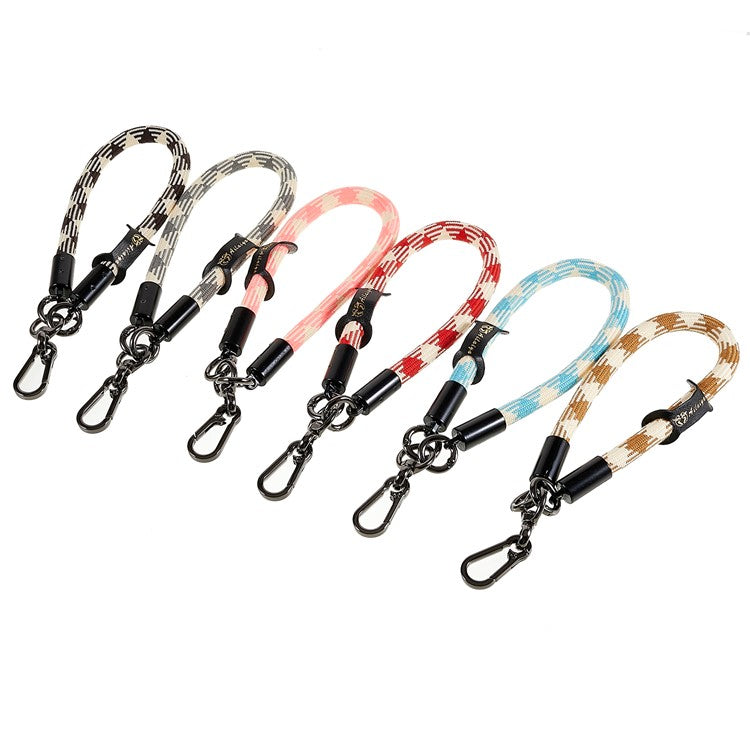 30cm Thickened Universal Wrist Strap for Phone Camera USB Flash Drive Dual Color Hand String Holder Lanyard - Brown