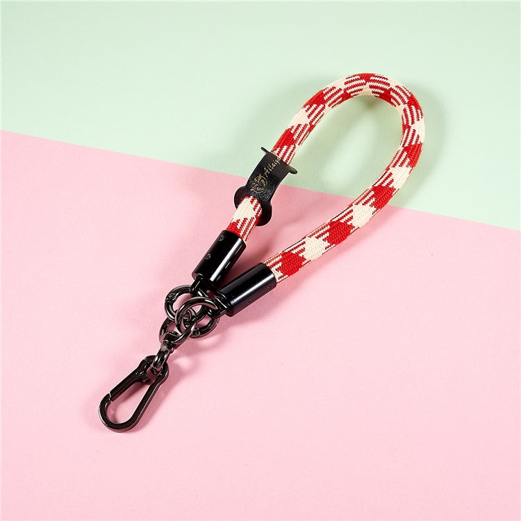 30cm Thickened Universal Wrist Strap for Phone Camera USB Flash Drive Dual Color Hand String Holder Lanyard - Red