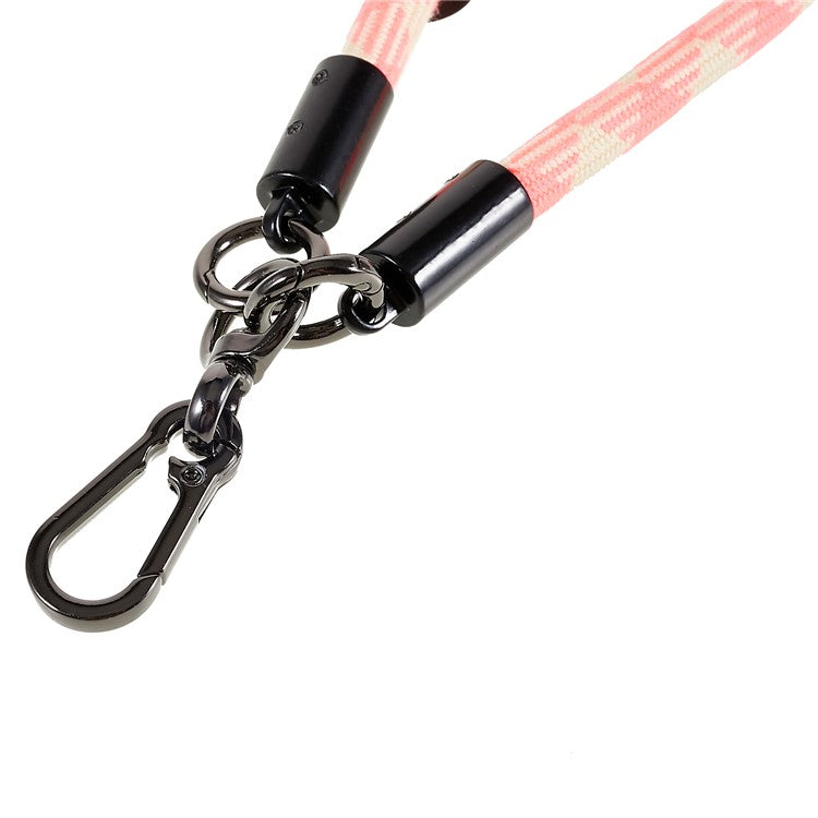 30cm Thickened Universal Wrist Strap for Phone Camera USB Flash Drive Dual Color Hand String Holder Lanyard - Pink