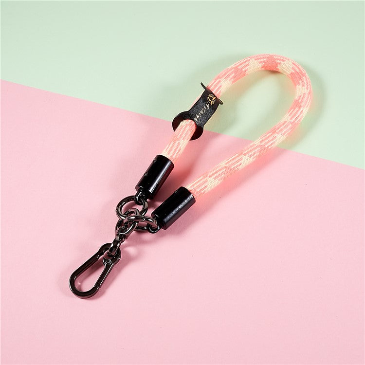 30cm Thickened Universal Wrist Strap for Phone Camera USB Flash Drive Dual Color Hand String Holder Lanyard - Pink