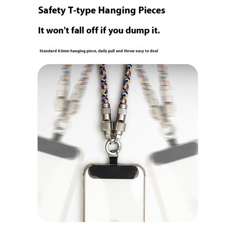 120cm 2 in 1 Phone Strap Type-C to Type-C 60W Rechargeable Phone Lanyard Charging Cable