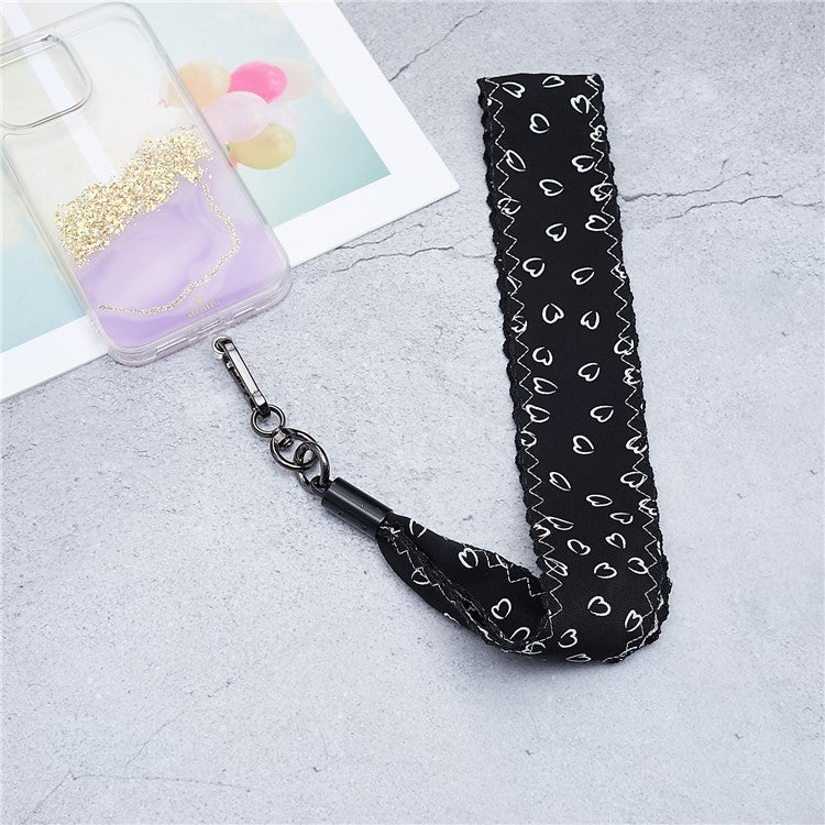 Scarves Phone Strap Crossbody Phone Lanyard Strap Neck Strap with Patch for Smartphones Mobile - Style B