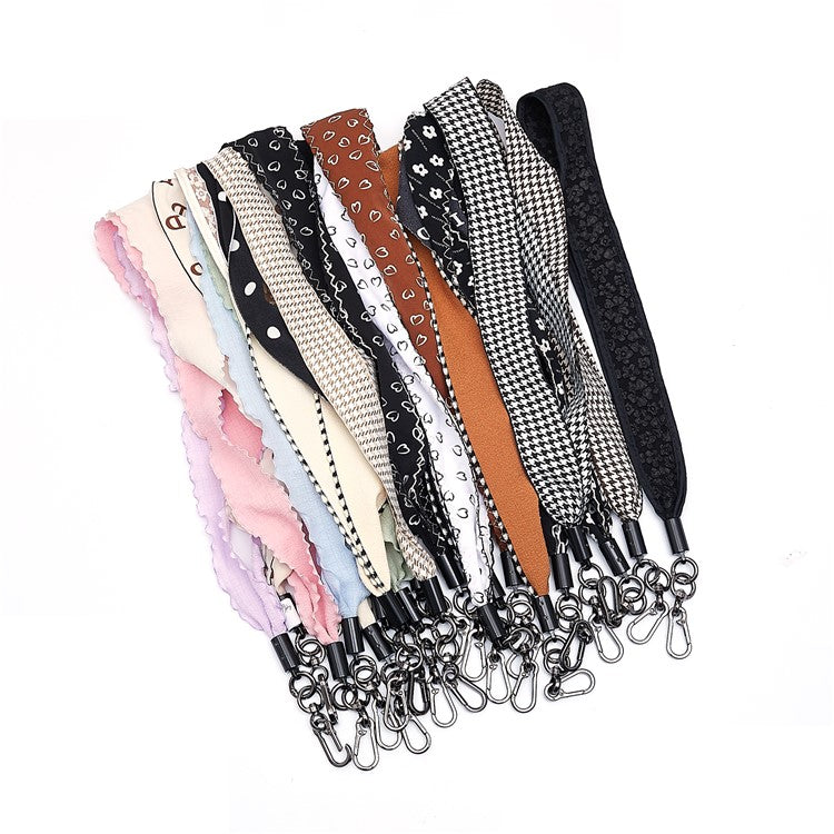 Scarves Phone Strap Crossbody Phone Lanyard Strap Neck Strap with Patch for Smartphones Mobile - Style B