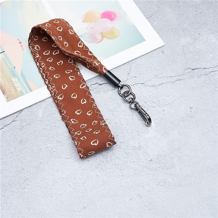 Scarves Phone Strap Crossbody Phone Lanyard Strap Neck Strap with Patch for Smartphones Mobile - Style C