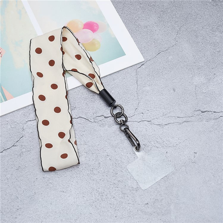 Scarves Phone Strap Crossbody Phone Lanyard Strap Neck Strap with Patch for Smartphones Mobile - Style D