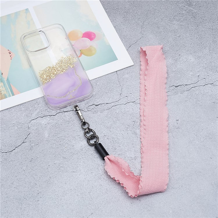 Scarves Phone Strap Crossbody Phone Lanyard Strap Neck Strap with Patch for Smartphones Mobile - Style F