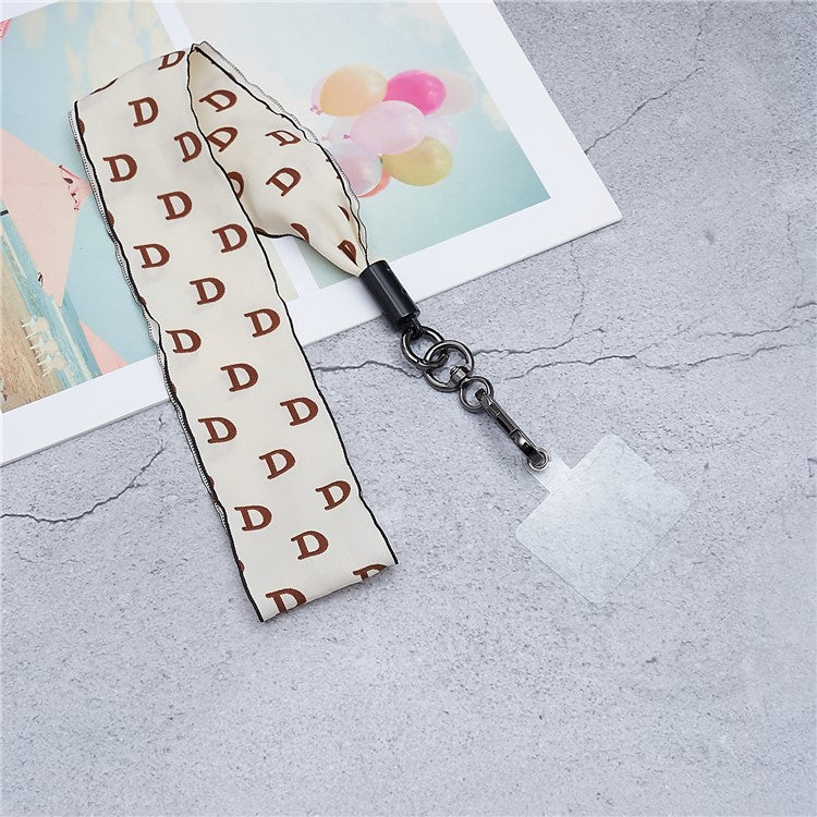 Scarves Phone Strap Crossbody Phone Lanyard Strap Neck Strap with Patch for Smartphones Mobile - Style H