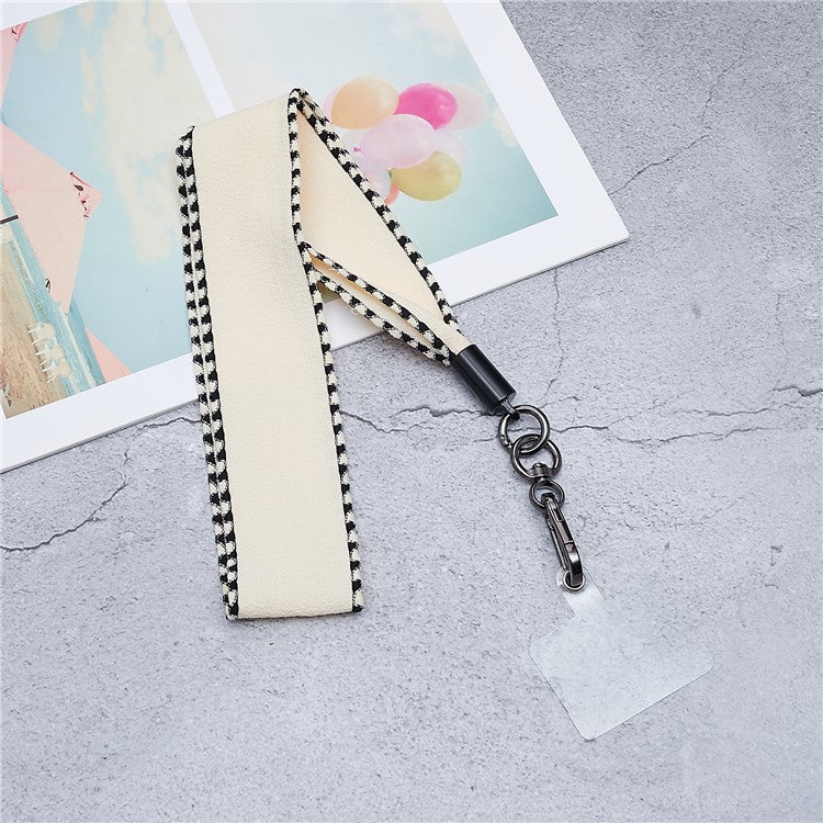 Scarves Phone Strap Crossbody Phone Lanyard Strap Neck Strap with Patch for Smartphones Mobile - Style K