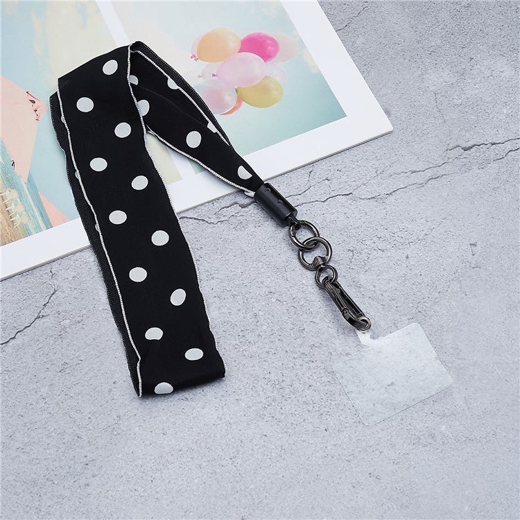 Scarves Phone Strap Crossbody Phone Lanyard Strap Neck Strap with Patch for Smartphones Mobile - Style Q