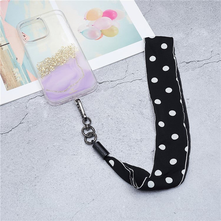 Scarves Phone Strap Crossbody Phone Lanyard Strap Neck Strap with Patch for Smartphones Mobile - Style Q